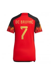 Fotbalové Dres Belgie Kevin De Bruyne #7 Dámské Domácí Oblečení MS 2022 Krátký Rukáv